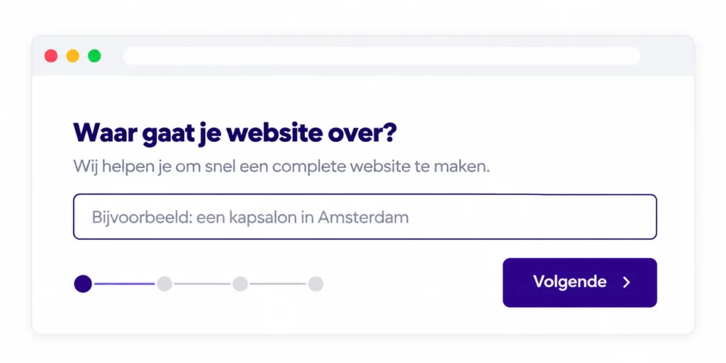Ai website builder basisgegevens scherp